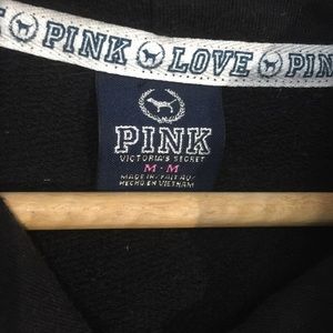 PINK Victoria's Secret Tops - VS Pink black zip up hoodie PINK Victoria's Secret Tops - VS Pink black zip up hoodie